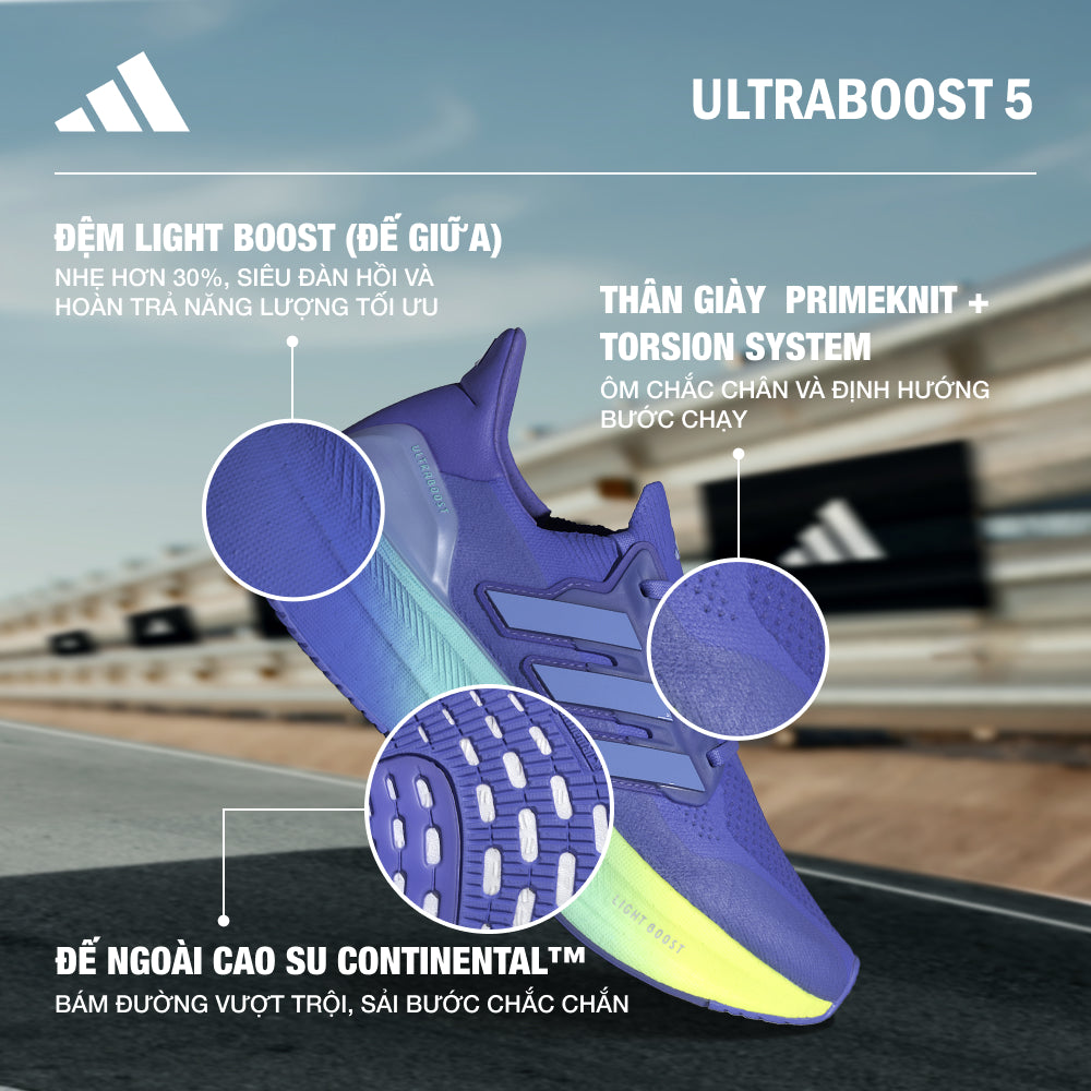 Giày Chạy Bộ Nữ Adidas Ultraboost 5 - Xanh Dương - Hình ảnh 4